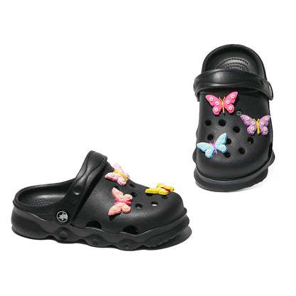 Comfortable and lightweight girls' clogs, can be worn in all seasons, exquisite butterfly shoes,summer hot beach shoes 1214