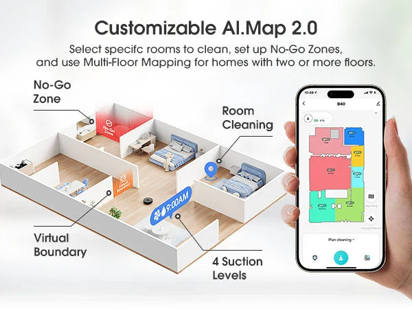 Lubluelu 6500Pa Sweeping Robot Vacuum Cleaner with Mapping Self Collection Dust App Control Dragging Cleaning Sweep Floor for Home Office
