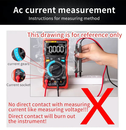 Smart Digital Multimeter Automatic 1999 Count AC/DC Current Voltage Handheld ANENG DM850 Buzzer Resistance Diode Electrician Tes