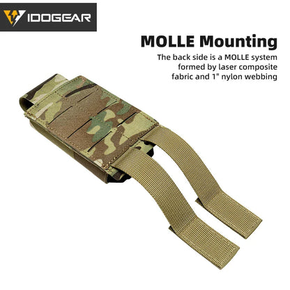 IDOGEAR Tactical Single LSR 556 Mag Pouch Mag Carrier MOLLE Pouch Laser Cut Tool Bags 35135