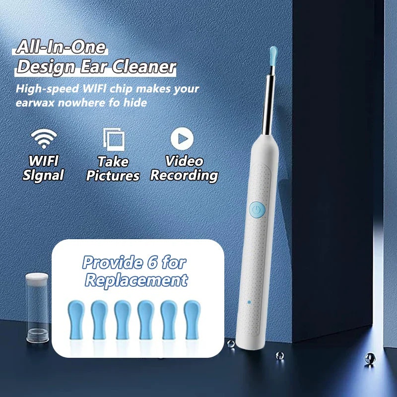 Visual Ear Wax Cleaner with Camera Safe Earwax Removal Endoscope with 5M Camera Luminous Otoscope Ear Cleaning Tools Ear Care