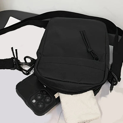 Men's and women's single-shoulder bags, crossbody bags, solid-colored single-shoulder small bags, lightweight mobile phone bags