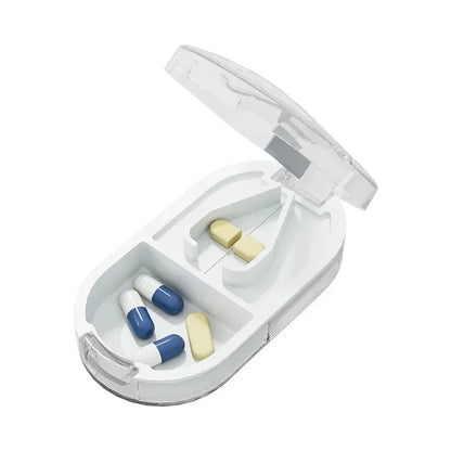 New Quartering Pill Cutter Storage Box Portable Drug Tablet Medicine Dustproof Divider Organizer Crusher Pill Cutter
