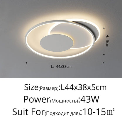 Modern Nordic Led Ceiling Light Square Minimalist Lamps for Kitchen Living Dining  Room Art Home Decoration Chandelier