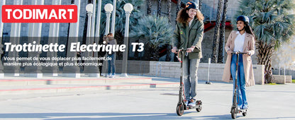 TODIMART T3 Electric Scooter 350W 7.5AH 36V 25KM/H Foldable E Scooter battery 8.5 inch Wheel EScooter For Adult Children