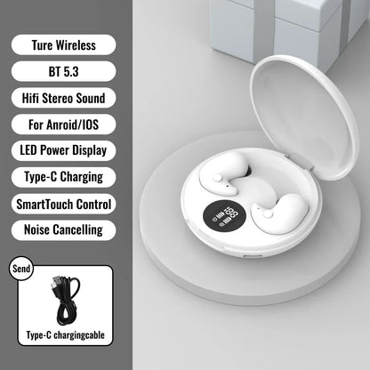 Bluetooth 5.3 Earphones Invisible Sleep Earbuds Wireless in-ear Headphones HiFi Stereo Noise Reduction Hedsets for Huawei