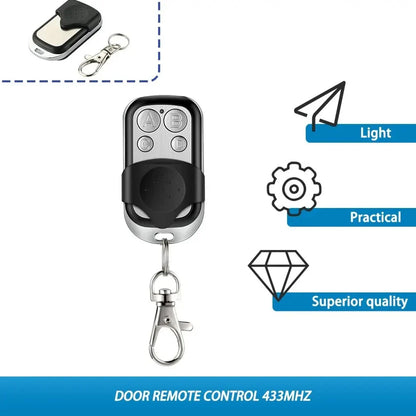 1PCS 433MHZ 4 Buttons Clone Fixed Learning Rolling Code Universal Garage Door Opener Remote Control Duplicator Garage