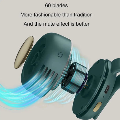 Whirlwind Leafless Mini Fan With Portable Button Design USB Charging Silent Portable Mini Fan For Home And Outdoor Travel