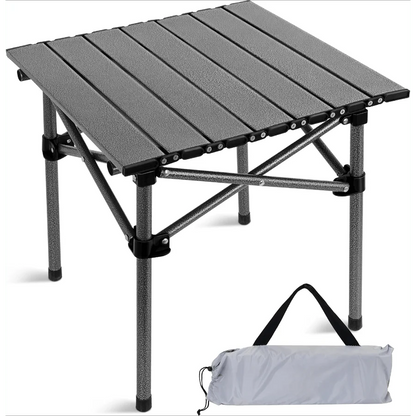 Folding Camping Table, Collapsible w/ Carry Bag, Sturdy Legs & Large Flat Surface for Picnic BBQ Beach Hiking, Compact Durable