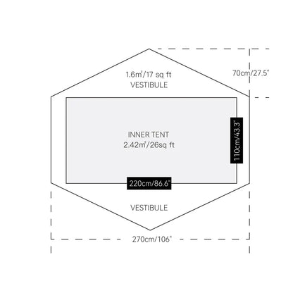2024 New Version FLAME'S CREED LanShan 2 Person Oudoor Ultralight Camping Tent 3 Season Professional 15D Silnylon Rodless Tent