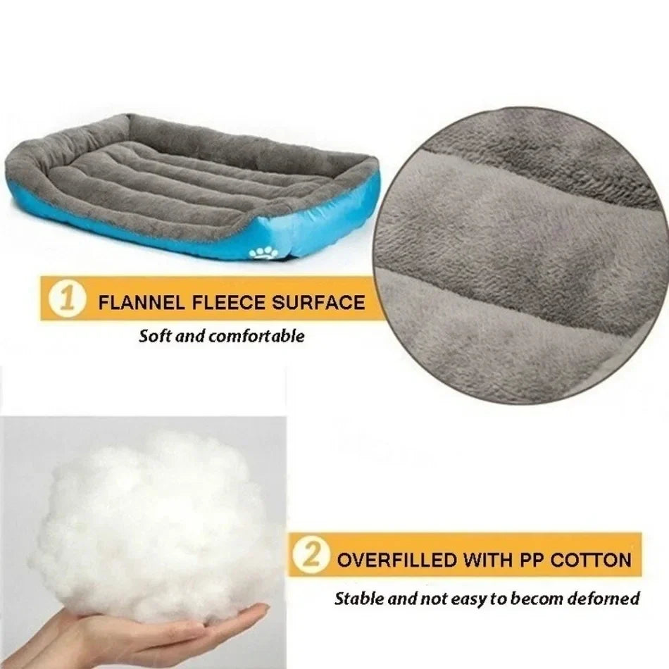 Soft Square Large Dog Sofa Elastic Dog House Cushion Winter Warm Medium Dog Bed Washable Cat Kennel House Accessories