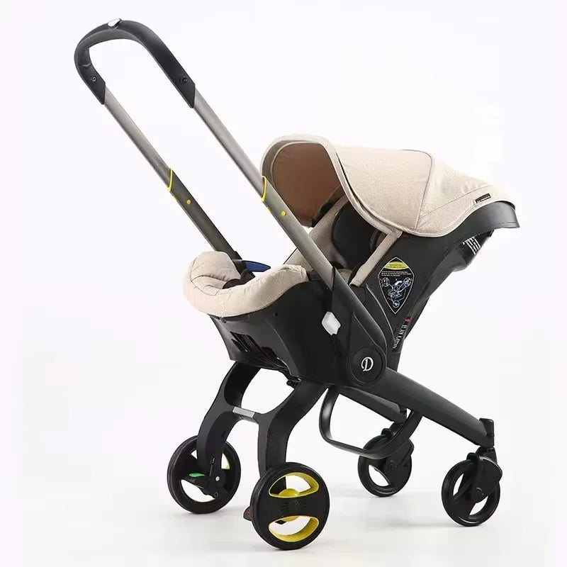 Multi-functional Two-Way Stroller 3-in-1 Foldable Basket Seat Portable Lightweight Luxury Travel Stroller Newborn-Ready Baby Stroller Baby Products, Infant Car Seats