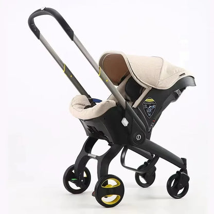 Multi-functional Two-Way Stroller 3-in-1 Foldable Basket Seat Portable Lightweight Luxury Travel Stroller Newborn-Ready Baby Stroller Baby Products, Infant Car Seats