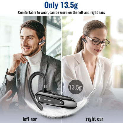 New Bee B45 Bluetooth Headset Wireless Earpiece for Driving Earphone with Dual Mic Earbuds CVC8.0 Noise Reduction Headphones