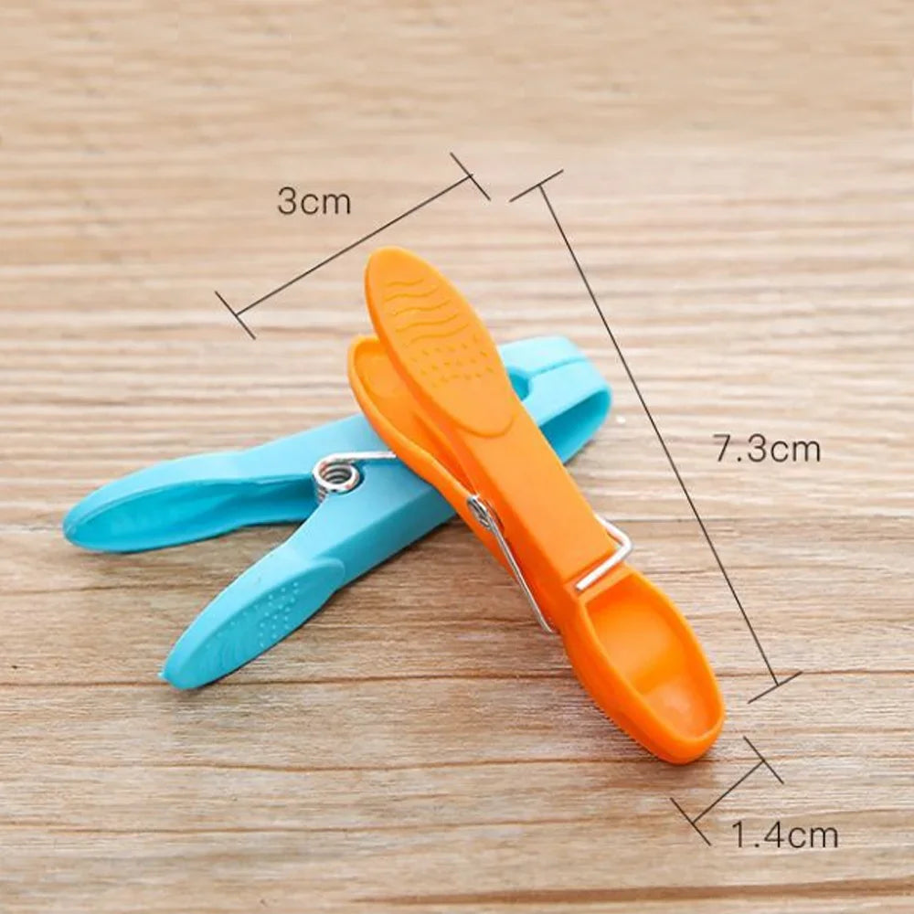 48/24Pcs Clothespins Hanging Pegs Clips Plastic Hangers Racks Laundry Clothes Pegs Clamps Towel Clips Home Storage Hooksks