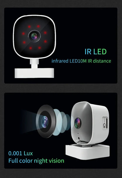 WiFi Window Camera 2.4/5GHz 3MP Full Color Night Vision Indoor Security Camera Replaces Outdoor Cam Through Window Surveillance