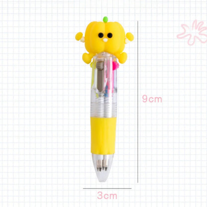 5-30 Pcs Cute Cartoon Four-color Pen for Kids Birthday Kindergarten Home-school Carnival Christmas Boys and Girls Gift Rewards