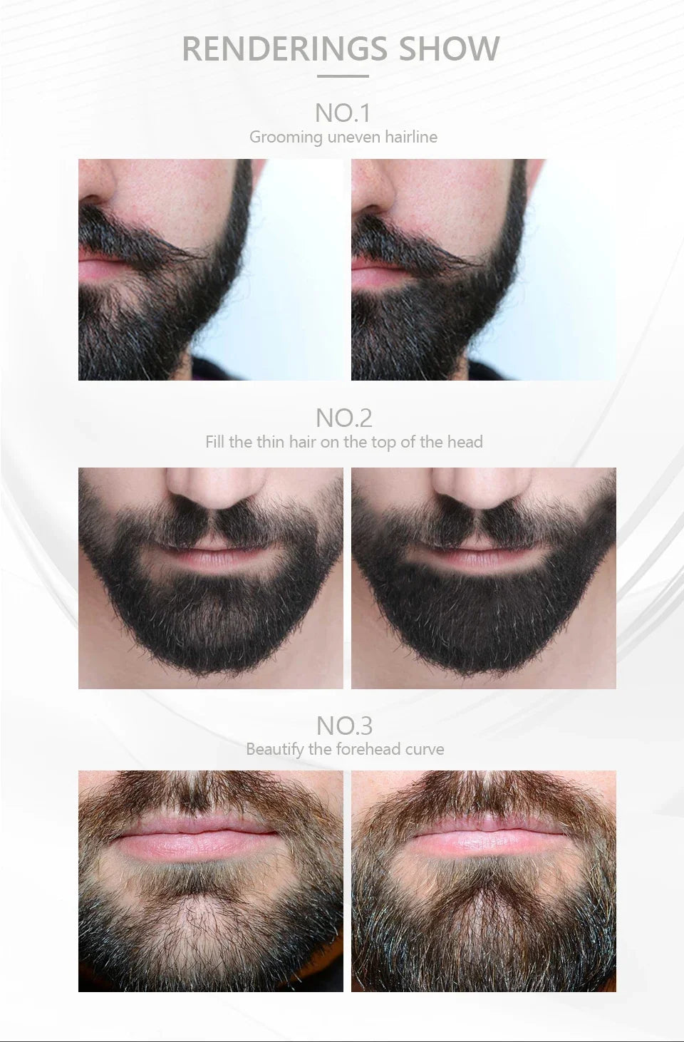 Sevich Beard Filler Powder – Waterproof Shadow & Root Cover-Up for Men