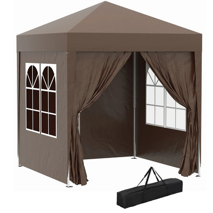 Outsunny 2 x 2 m Garden Pop Up Gazebo, Wedding Party Tent Marquee, Water Resistant Awning Canopy, Blue