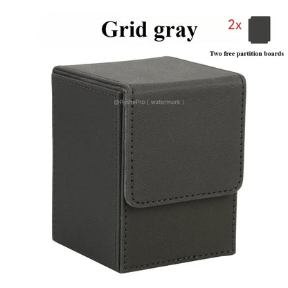 Trading Card Storage Box for 100+Single Sleeved Cards with 2 Dividers Commander Deck Box Compatible with Mtg Card Case