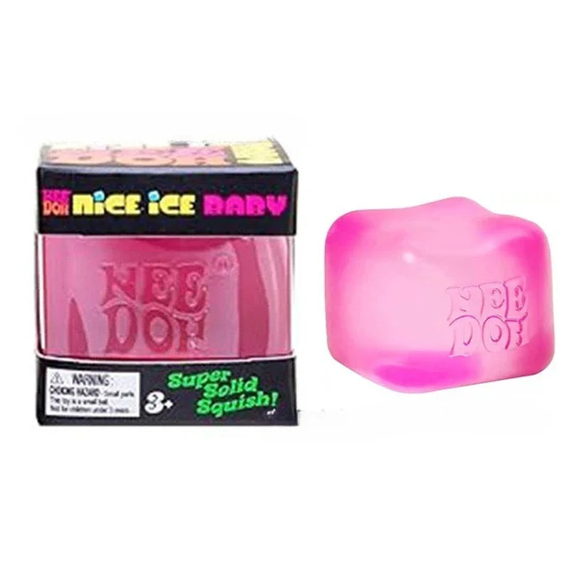Schylling Needoh Nice Cube Sensory Stress Reliever Fidget Tool for Anxiety &Focus Desk for Adults & Anti-Anxiety Squeeze Kids