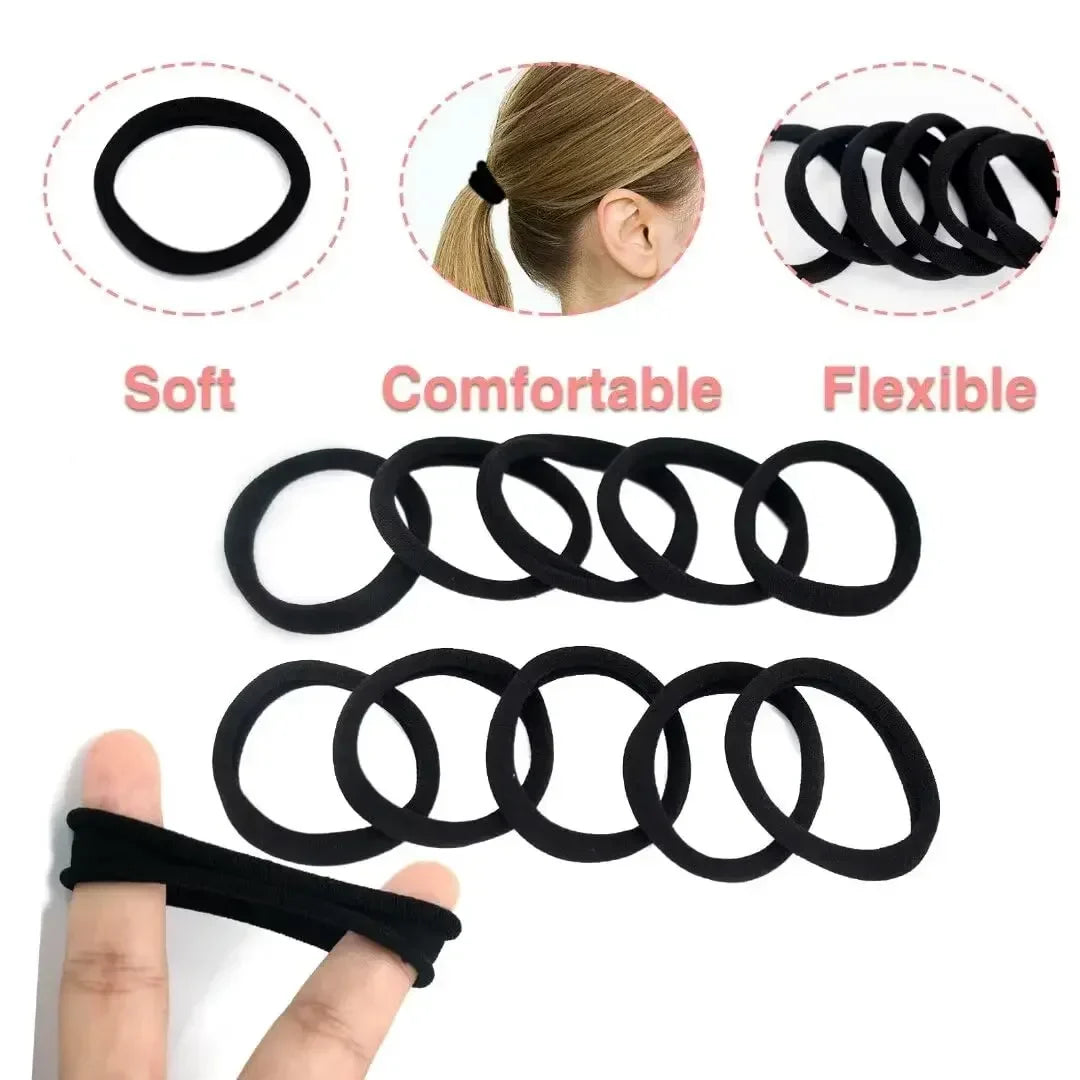 30-200pcs Hair Accessories for Women girl Basic Hair Bands Headband Hair Ropes Ties Ponytail Holder Simple and Fashionable Nylon