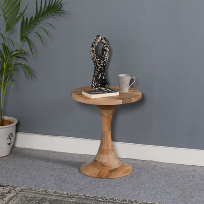Merlin Mango Wood Round Side Table