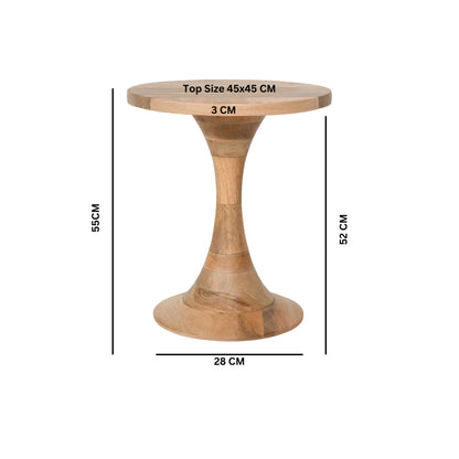 Merlin Mango Wood Round Side Table