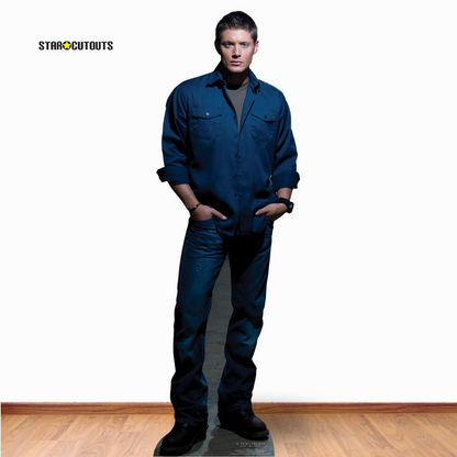 SC1349 Dean Winchester Blue Shirt Jeans (Jensen Ackles Supernatural) Cardboard Cut Out Height 186cm