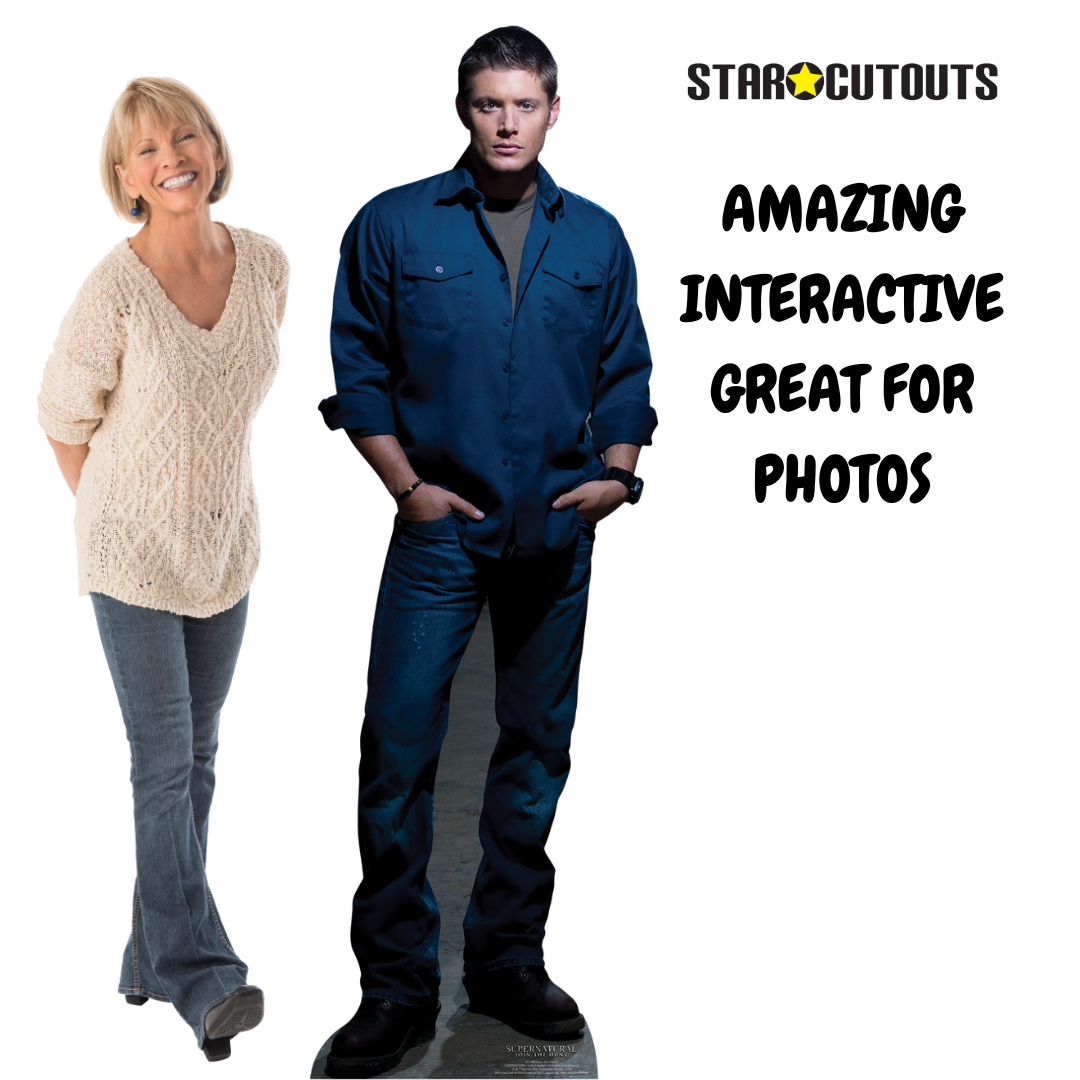SC1349 Dean Winchester Blue Shirt Jeans (Jensen Ackles Supernatural) Cardboard Cut Out Height 186cm