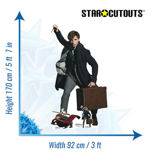 SC4055 Newt Scamander Eddie Redmayne The Secrets of Dumbledore Cardboard Cut Out Height 170cm