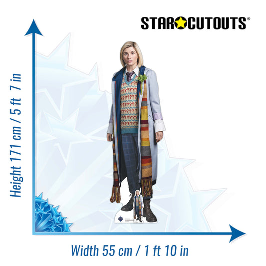 SC4229 Thirteenth Doctor Multi Jodie Whittaker Cardboard Cut Out Height 171cm
