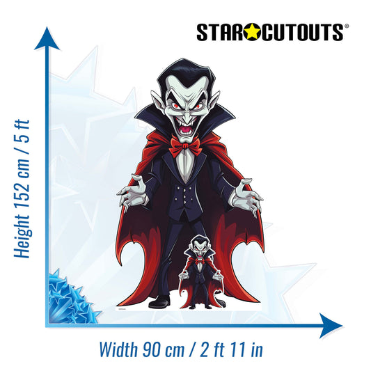SC4477 Cartoon Vampire Cardboard Cut Out Height 152cm