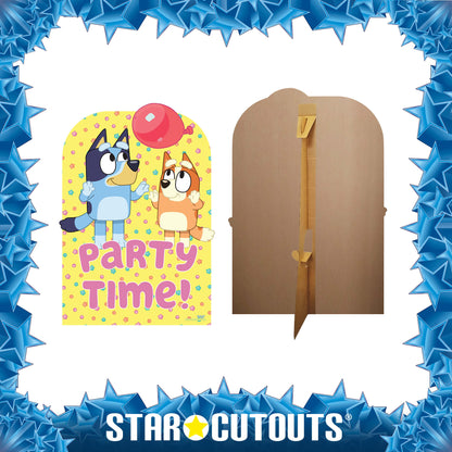 SC4570 Bluey Bingo Balloon Play Party Time  Child Sized Backdrop Cardboard Cut Out Height 135cmBluey Cardboard Cutout UK | Life Size Party Decoration