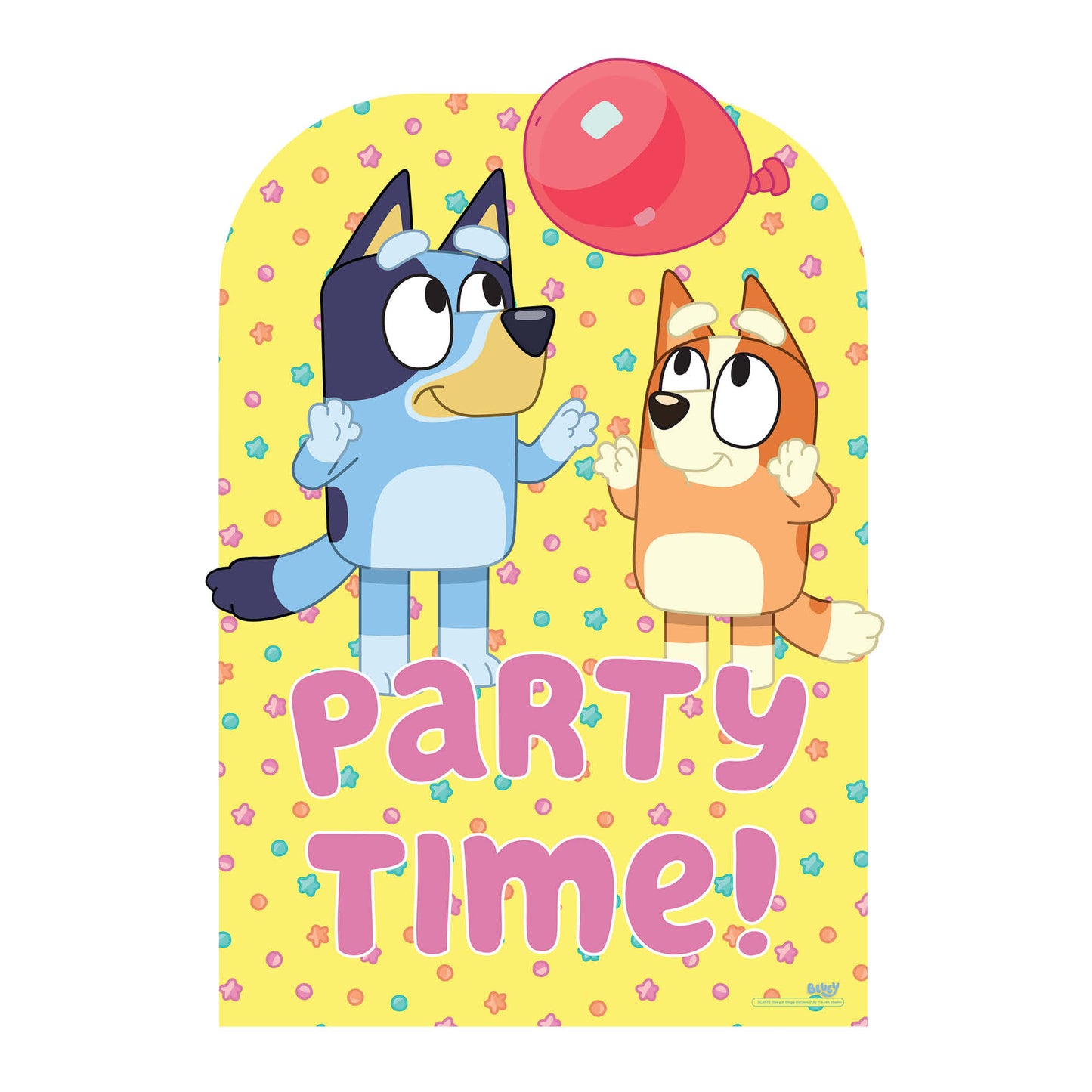 SC4570 Bluey Bingo Balloon Play Party Time  Child Sized Backdrop Cardboard Cut Out Height 135cmBluey Cardboard Cutout UK | Life Size Party Decoration
