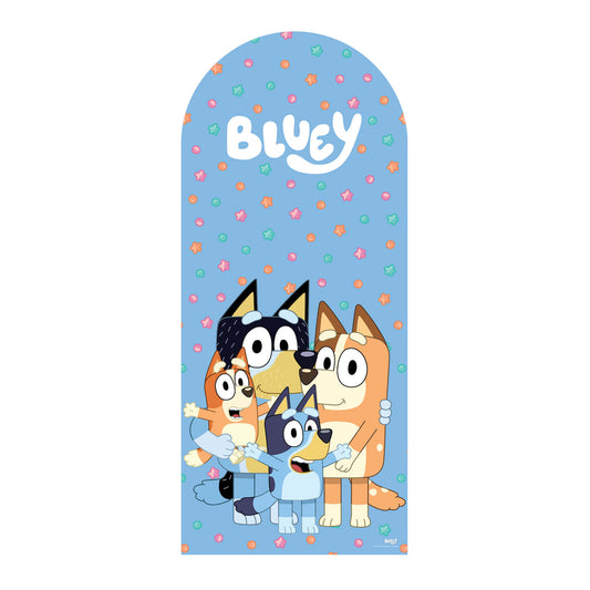 SC4574 Bluey Heeler Family Backdrop Cardboard Cut Out Height 185cm
