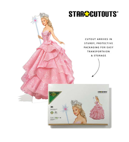 SC4628 Glinda Wicked Pink Witch Cardboard Cut Out Height 150cm