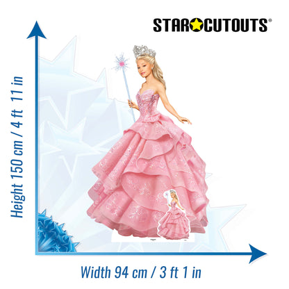 SC4628 Glinda Wicked Pink Witch Cardboard Cut Out Height 150cm