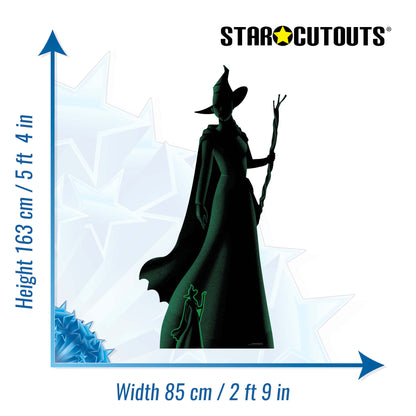 SC4653 Wicked Elphaba Witch Green & Black Silhouette Cardboard Cut Out Height 163cm