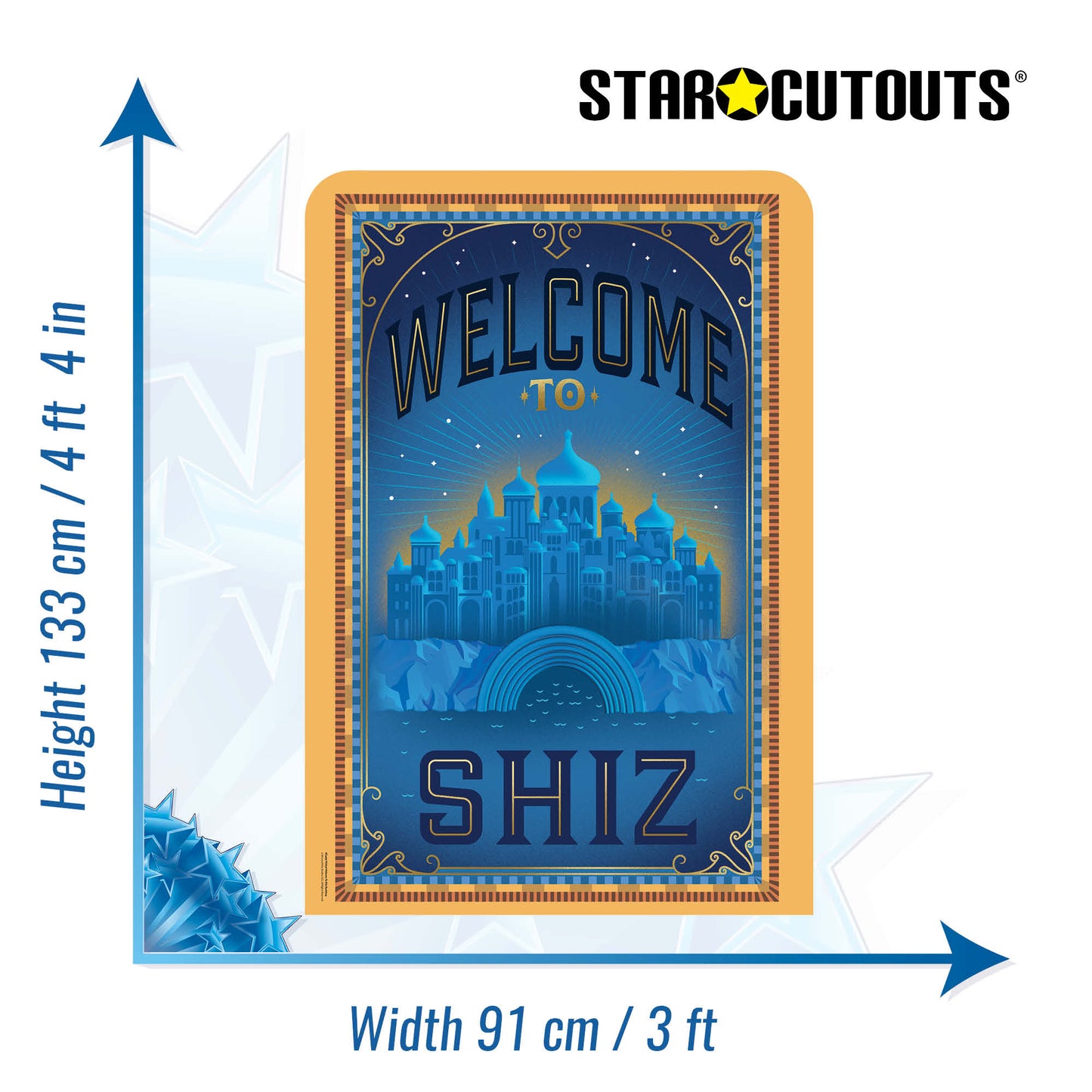 SC4657 Wicked Welcome To Shiz Backdrop Single Cardboard Cut Out Height 133cm