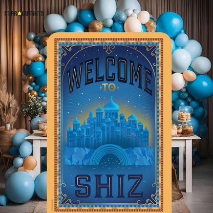 SC4657 Wicked Welcome To Shiz Backdrop Single Cardboard Cut Out Height 133cm