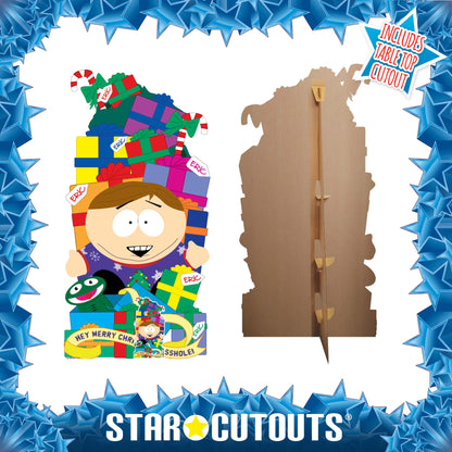 SC4663 South Park Adult Animation  Cartman Christmas Gifts Stack  Cardboard Cut Out Height 180cm