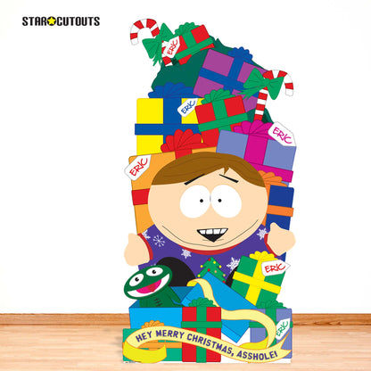 SC4663 South Park Adult Animation  Cartman Christmas Gifts Stack  Cardboard Cut Out Height 180cm