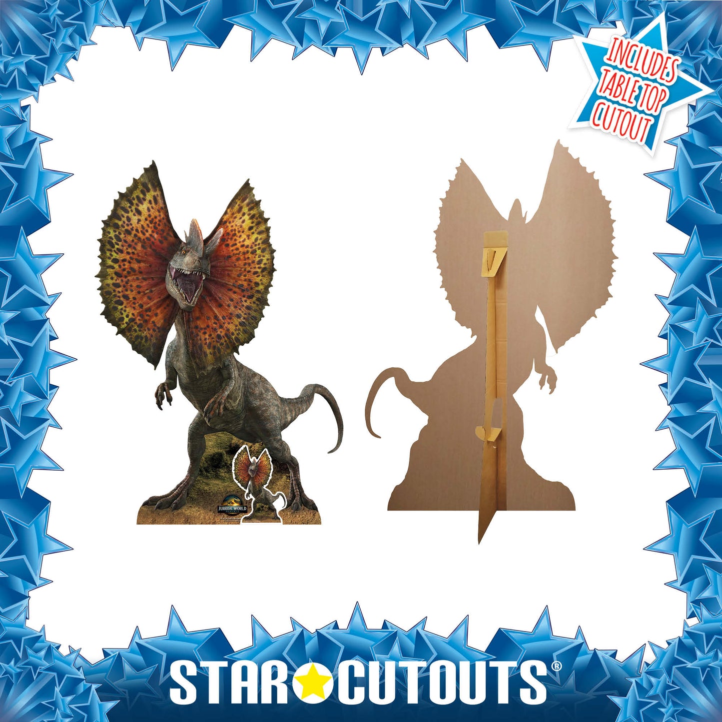 SC4724 Dilophosaurus Dinosaur Jurassic World Rebirth   Cardboard Cut Out Height 135cm