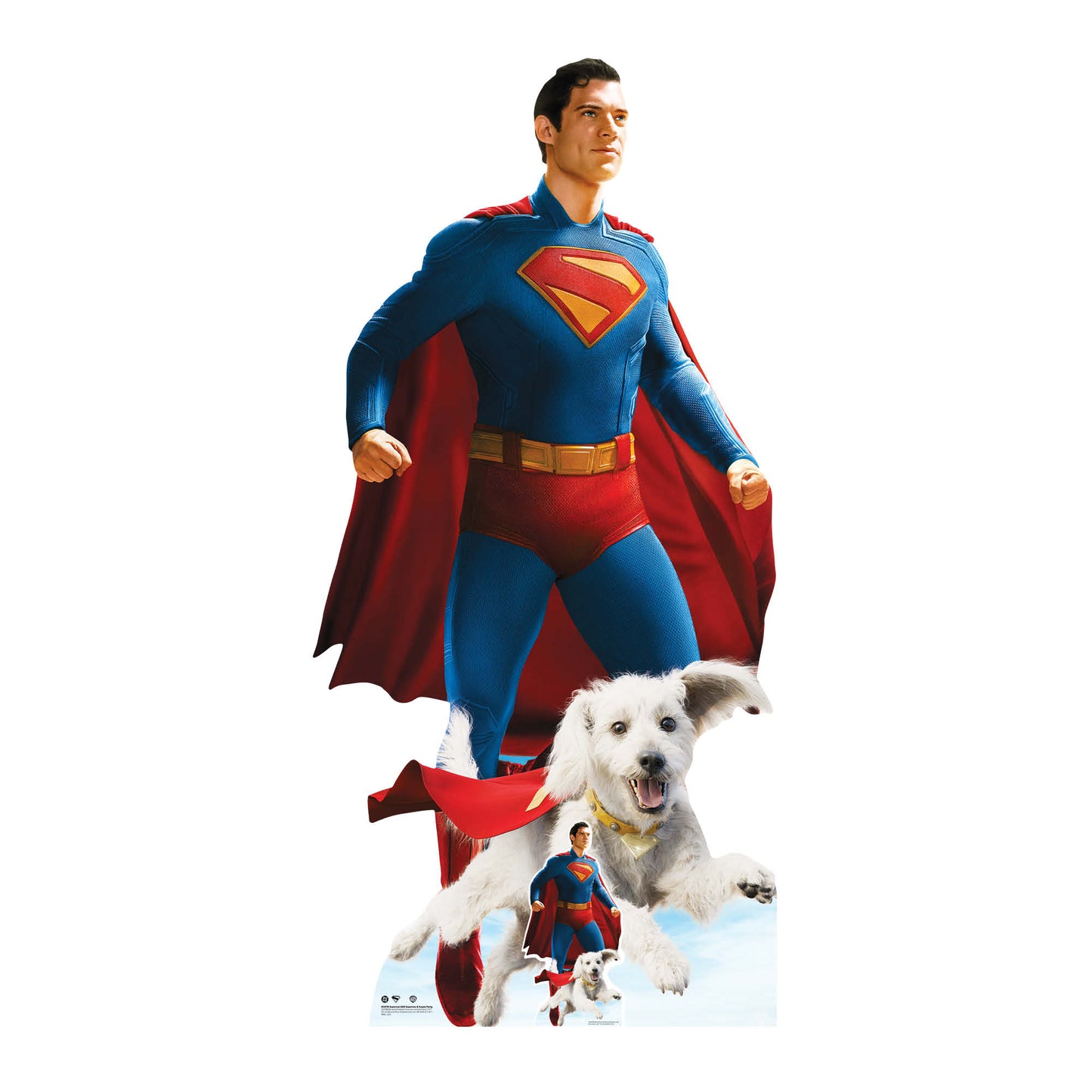 SC4730 Superman David Corenswet  Flying and Krypto Cardboard Cutouts Height 193cm