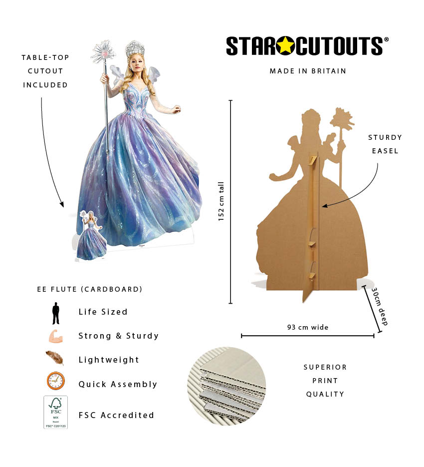 SC4735 Wicked For Good Glinda Cardboard Cut Out Height 152cm