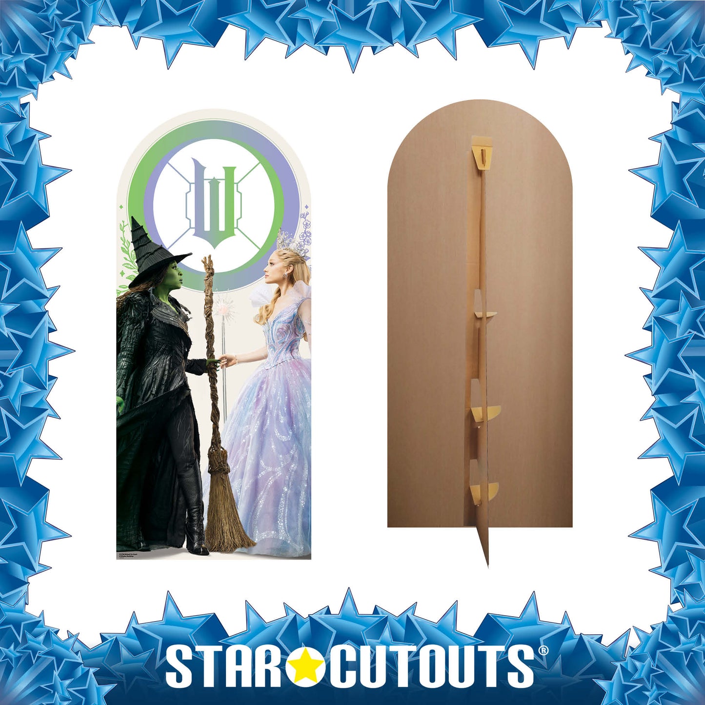 SC4786 Wicked For Good - Glinda & Elphaba -  W Backdrop Single Cardboard Cut Out Height 185cm