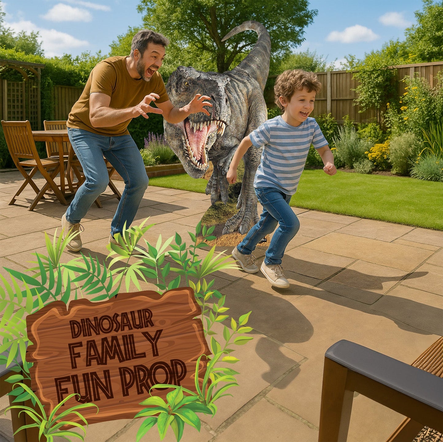 SC4858 Tyrannosaurus Rex Dinosaur Jurassic World Rebirth  Cardboard Cut Out Height 185cm