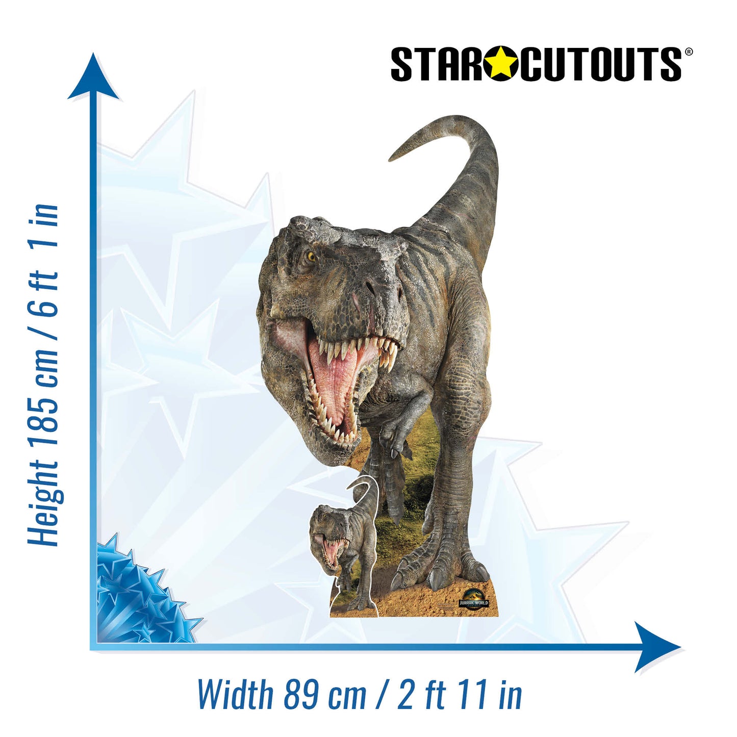 SC4858 Tyrannosaurus Rex Dinosaur Jurassic World Rebirth  Cardboard Cut Out Height 185cm