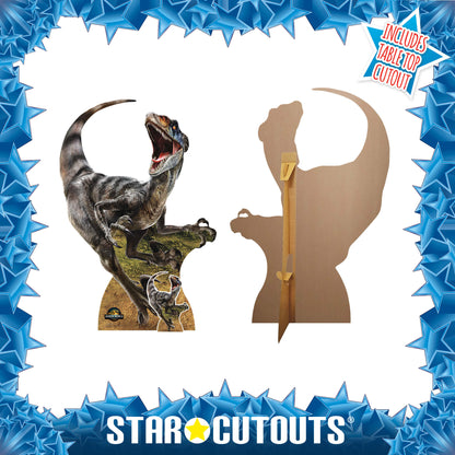 SC4859 Velociraptor Dinosaur Jurassic World Rebirth   Cardboard Cut Out Height 144cm